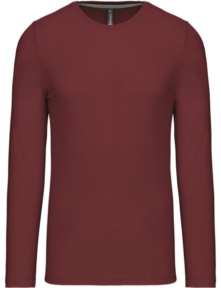 Herren-T-Shirt – Kariban K359 mit langen Ärmeln – Burgunderrot 4XL
