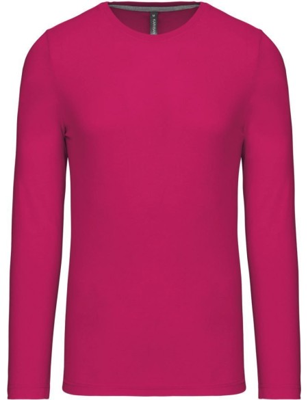 Herren-T-Shirt – Kariban K359 Langarm – Fuchsia XL