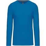 Herren-T-Shirt – Kariban K359 mit langen Ärmeln – Tropisches Blau S