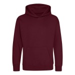 JustHoods Kinder-Sweatshirt – Burgunderrot 9/11 Jahre