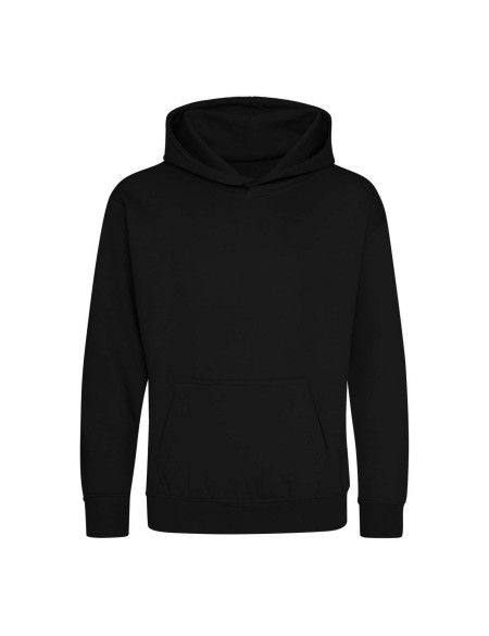 JustHoods Kinder-Sweatshirt – Tiefschwarz 9/11 Jahre