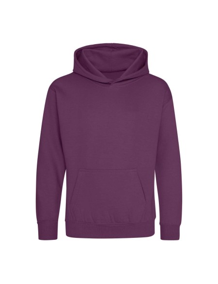 Kinder-Sweatshirt JustHoods - Pflaume 9/11 Jahre