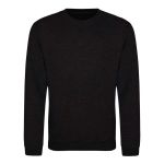 Unisex-Hoodie ohne Kapuze JustHoods - Black Smoke XS