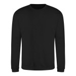 Unisex Kapuzenpullover ohne Kapuze JustHoods - Tiefschwarz 4XL