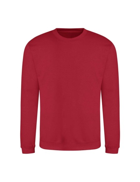 Unisex-Sweatshirt ohne Kapuze JustHoods - Feuerrot XXL