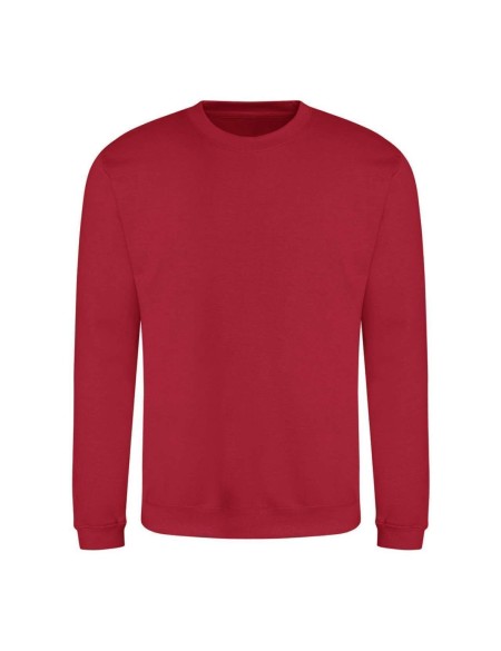 Unisex Kapuzenpullover ohne Kapuze JustHoods - Feuerrot 3XL