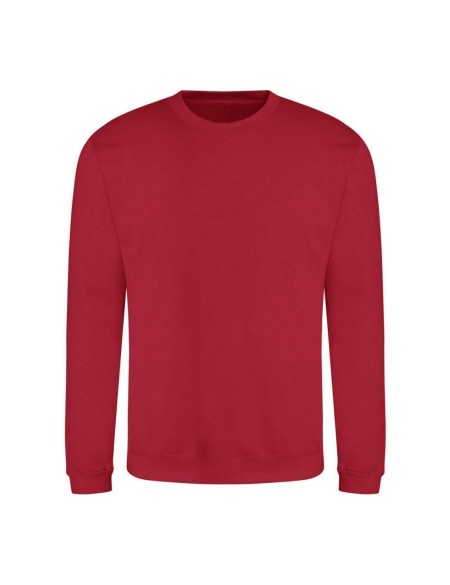 Unisex Kapuzenpullover ohne Kapuze JustHoods - Feuerrot 5XL