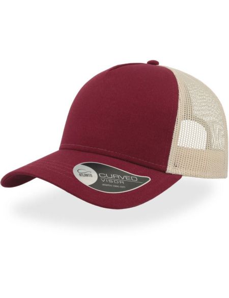 Cap Rapper Cotton - Burgunderrot/Stein