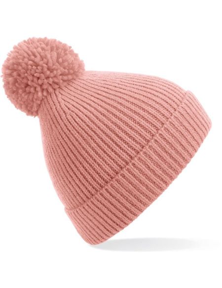 Mütze mit Pompon B382 – Blush