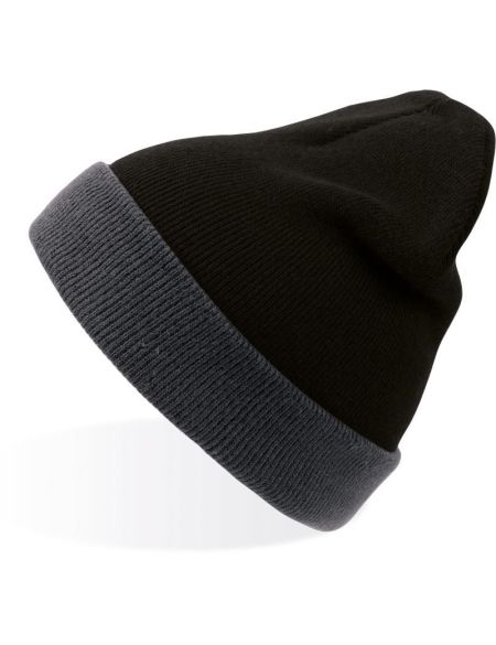 Strickmütze ''Wind - Schwarz/Grau