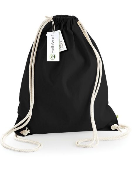 Tasche aus schwerer Bio-Baumwolle W810 – Schwarz