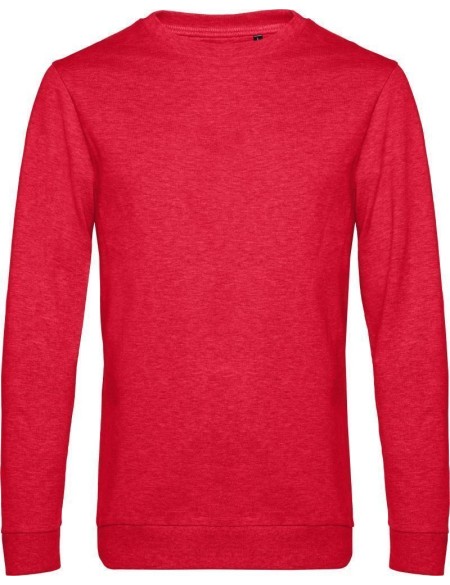 Herren-Sweatshirt ohne Kapuze #Set in - Heather red XL