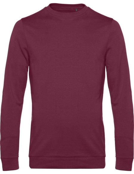 Herren-Sweatshirt ohne Kapuze #Set in - Burgunderrot XXL