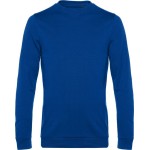 Herren Kapuzenpullover ohne Kapuze #Set in - Königsblau S
