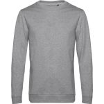 Herren-Sweatshirt ohne Kapuze #Set in - Grau meliert 4XL
