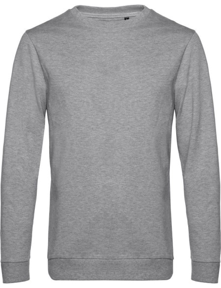 Herren-Sweatshirt ohne Kapuze #Set in - Grau meliert XXL