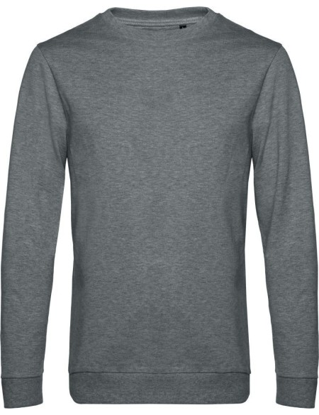 Herren-Sweatshirt ohne Kapuze #Set in - Heather Mid Grey XS