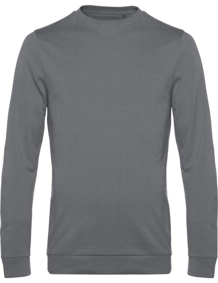 Herren-Sweatshirt ohne Kapuze #Set in - Elefantengrau XL
