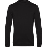 Herren-Sweatshirt ohne Kapuze #Set in - Schwarz pur 4XL