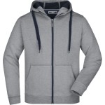 Herren-Sweatshirt Doubleface JN355 – Sportgrau/Marineblau XL