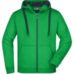 Herren-Sweatshirt Doubleface JN355 – Farngrün/Graphit 3XL