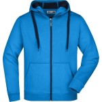 Herren-Sweatshirt Doubleface JN355 – Azurblau/Marineblau M