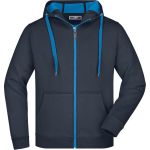Herren-Sweatshirt Doubleface JN355 – Marine/Aqua XXL