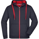 Herren-Sweatshirt Doubleface JN355 - Marineblau/Rot M