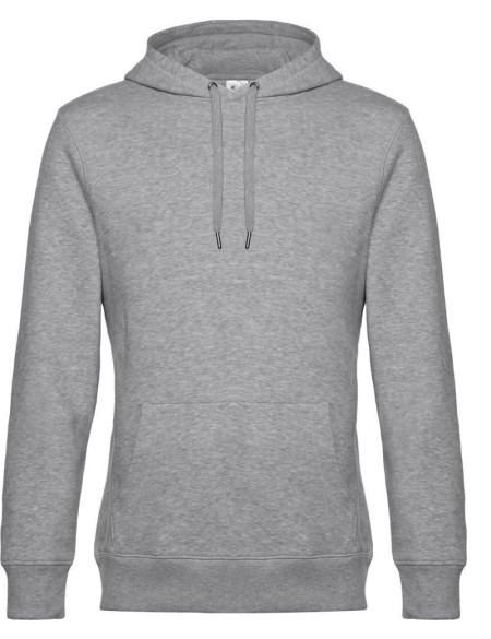 Herren Kapuzenpullover KING Hooded - Heather grey L