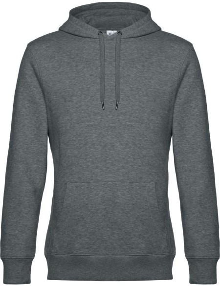 Herren Kapuzenpullover KING Hooded - Heather mittelgrau S
