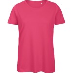 Damen T-Shirt B+C Inspire T aus Bio-Baumwolle - Fuchsia L