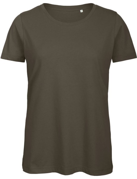 Damen T-Shirt B+C Inspire T aus Bio-Baumwolle - Khaki XS