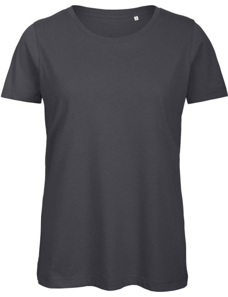 Damen T-Shirt B+C Inspire T aus Bio-Baumwolle - Dunkelgrau M