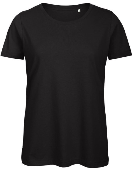 Damen T-Shirt B+C Inspire T aus Bio-Baumwolle - Schwarz L