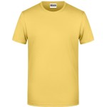 Herren-T-Shirt aus Bio-Baumwolle James+Nicholson 8008 – Hellgelb L