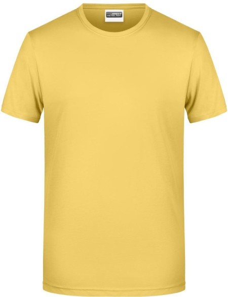 Herren-T-Shirt aus Bio-Baumwolle James+Nicholson 8008 – Hellgelb L