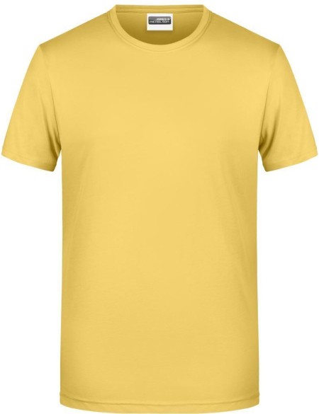 Herren-T-Shirt aus Bio-Baumwolle James+Nicholson 8008 – Hellgelb 3XL