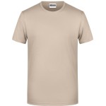 Herren-T-Shirt aus Bio-Baumwolle James+Nicholson 8008 – Stone 3XL
