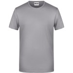 Herren-T-Shirt aus Bio-Baumwolle James+Nicholson 8008 – Stahlgrau S