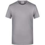 Herren-T-Shirt aus Bio-Baumwolle James+Nicholson 8008 – Stahlgrau M