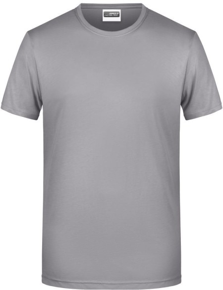 James+Nicholson 8008 Herren-T-Shirt aus Bio-Baumwolle – Stahlgrau XL