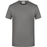 James+Nicholson 8008 Herren-T-Shirt aus Bio-Baumwolle – Mittelgrau S