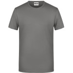 James+Nicholson 8008 Herren-T-Shirt aus Bio-Baumwolle – Mittelgrau S