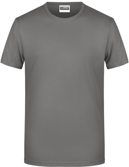 James+Nicholson 8008 Herren-T-Shirt aus Bio-Baumwolle – Mittelgrau 3XL