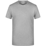 Herren-T-Shirt aus Bio-Baumwolle James+Nicholson 8008 – Grau meliert S