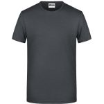 James+Nicholson 8008 Herren-T-Shirt aus Bio-Baumwolle – Schwarz meliert XL