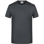 Herren-T-Shirt aus Bio-Baumwolle James+Nicholson 8008 – Schwarz meliert S