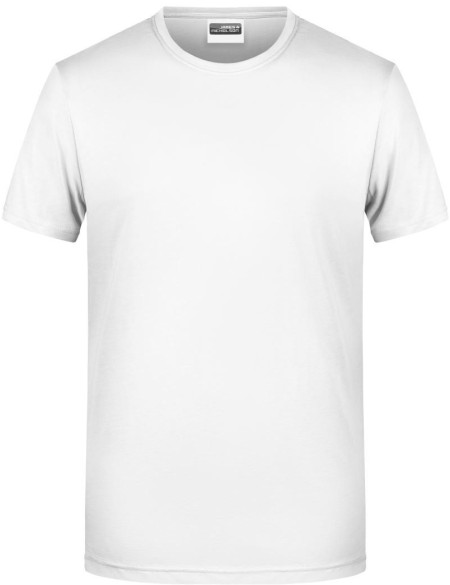 James+Nicholson 8008 Herren-T-Shirt aus Bio-Baumwolle – Weiß 3XL