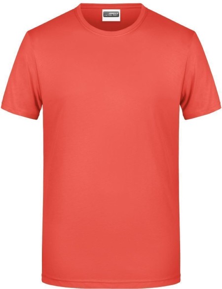 James+Nicholson 8008 Herren-T-Shirt aus Bio-Baumwolle – Koralle 3XL