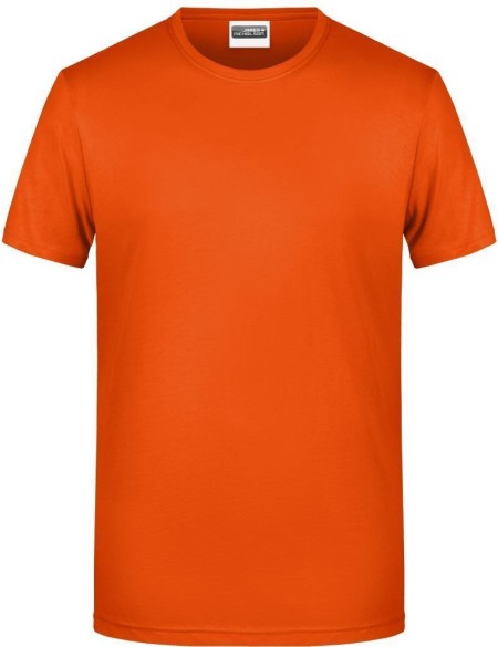 Herren-T-Shirt aus Bio-Baumwolle James+Nicholson 8008 – Dunkelorange L